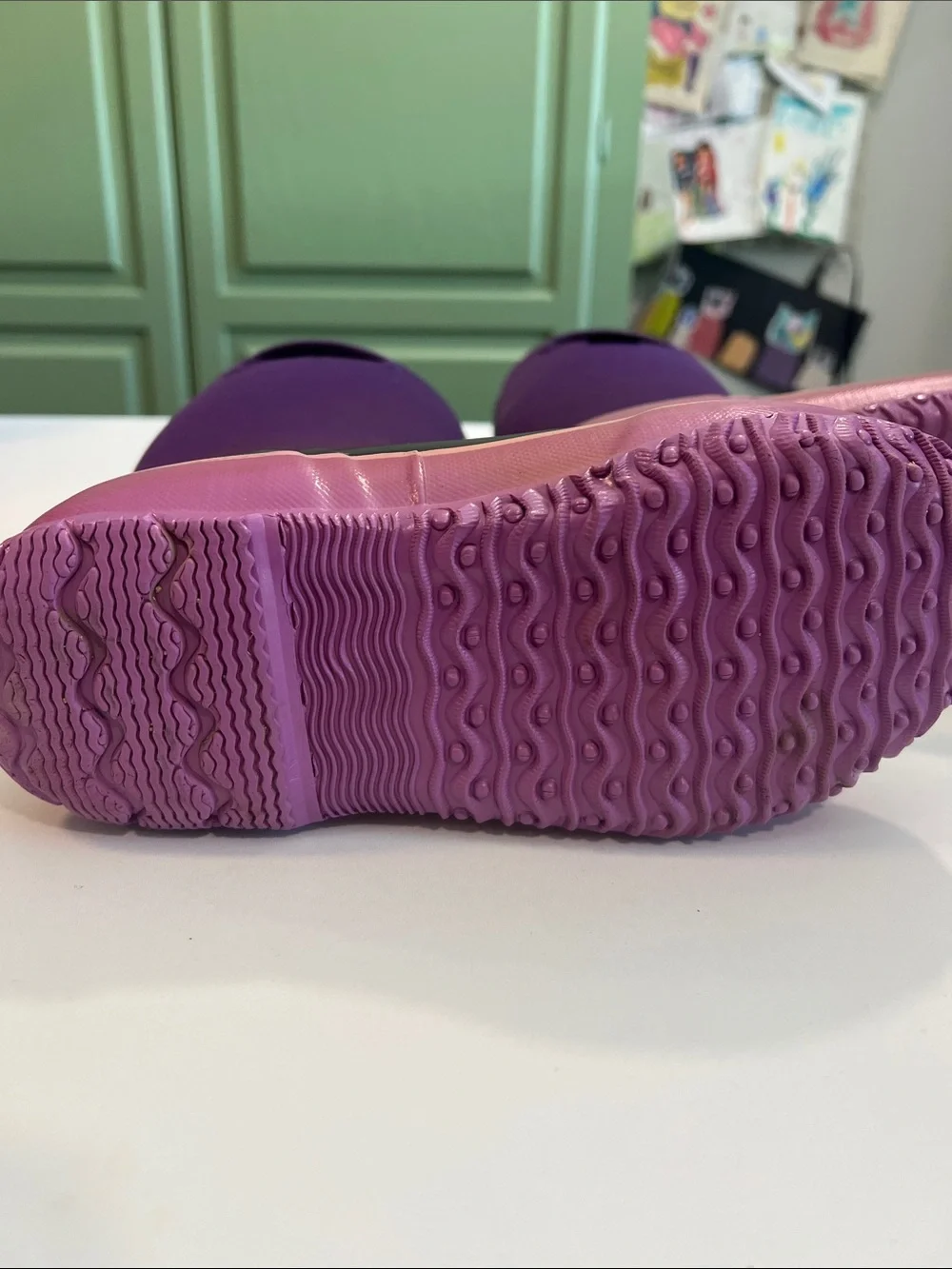 Bogs - Purple and‎ Pink, big kid 4, Neoprene Rain Boots